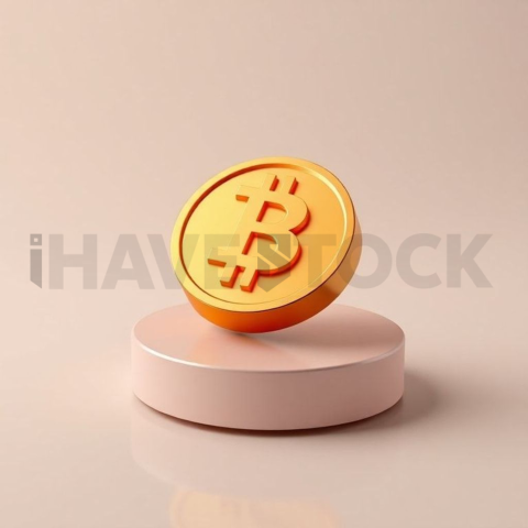 3D Profit Coin Sunset Orange series 768