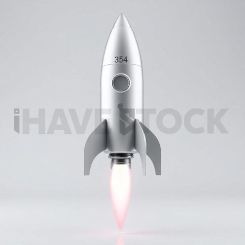 3D Rocket Booster Chrome Silver series 754