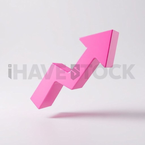 3D Growth Arrow Hot Pink series 742