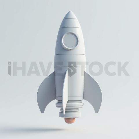 3D Rocket Booster Chrome Silver series 729