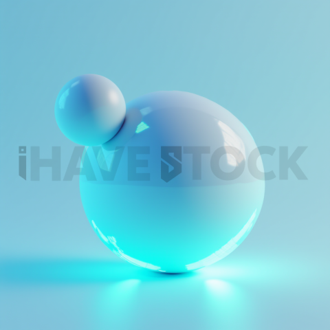 3D Kpi Sphere Cyan Neon series 720