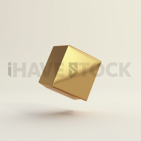 3D Analytics Cube Gold Metallic series 650