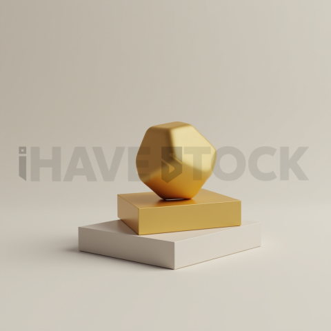 3D Analytics Cube Gold Metallic series 620