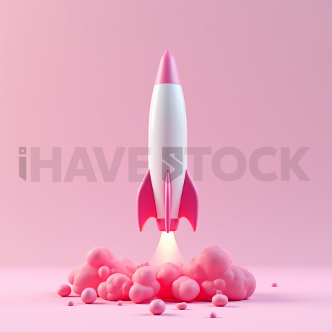 3D Rocket Booster Hot Pink series 617