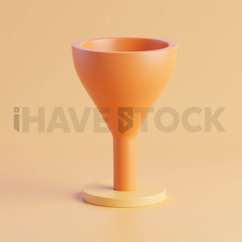 3D Funnel Icon Amber Soft series 600