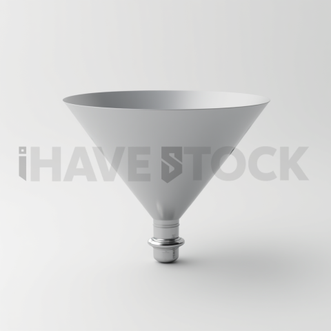 3D Funnel Icon Chrome Silver series 578