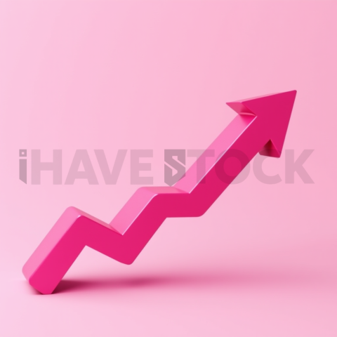 3D Growth Arrow Hot Pink series 574
