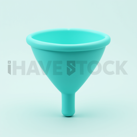 3D Funnel Icon Teal Glossy series 539(1)
