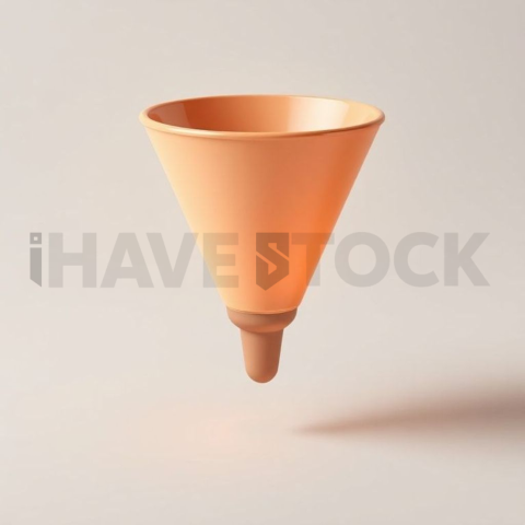 3D Funnel Icon Amber Soft series 545