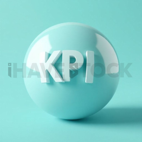 3D Kpi Sphere Teal Glossy series 838
