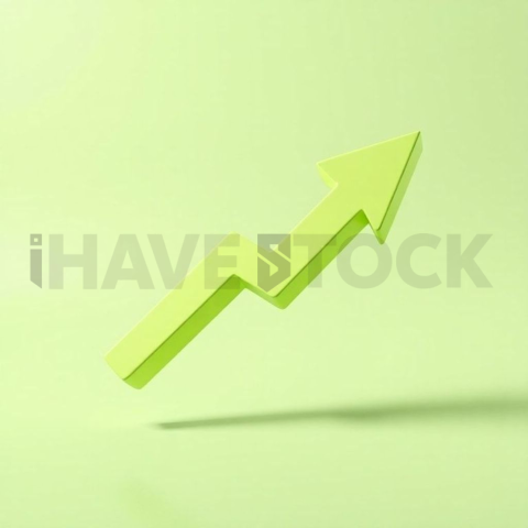 3D Growth Arrow Lime Green series 829