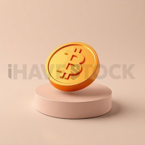 3D Profit Coin Sunset Orange series 833