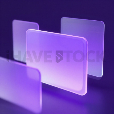 Holographic Screens in Neon Purple Luxury Gradient – Premium AI Stock Background