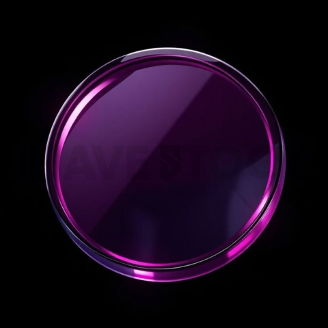 Glass Highlight Badge Magenta Subtle Glow Dark Glassmorphism Element 2025 – 8K