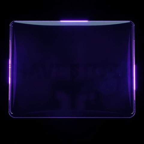 Translucent Glass Overlay Purple Strong Glow Dark Glassmorphism Element 2025 – 8K