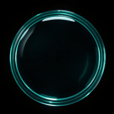 Glass Highlight Badge Emerald Medium Glow Dark Glassmorphism Element 2025 – 8K