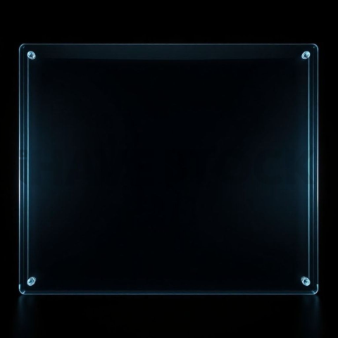 Glass Panel Divider Cyan Subtle Glow Dark Glassmorphism Element 2025 – 8K