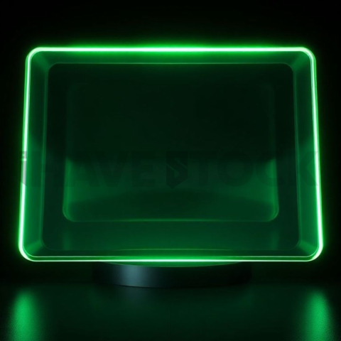 Glassmorphism Info Box Green Neon Strong Glow Dark Glassmorphism Element 2025 – 8K