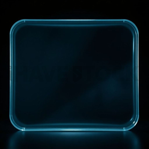 Blurred Glass Widget Cyan Subtle Glow Dark Glassmorphism Element 2025 – 8K