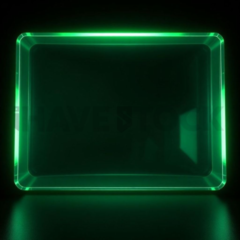 Glassmorphism UI Block Green Neon Medium Glow Dark Glassmorphism Element 2025 – 8K