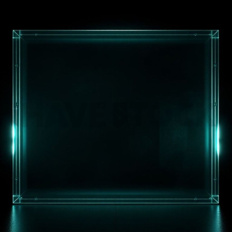 Glass Panel Divider Emerald Ultra Glow Dark Glassmorphism Element 2025 – 8K