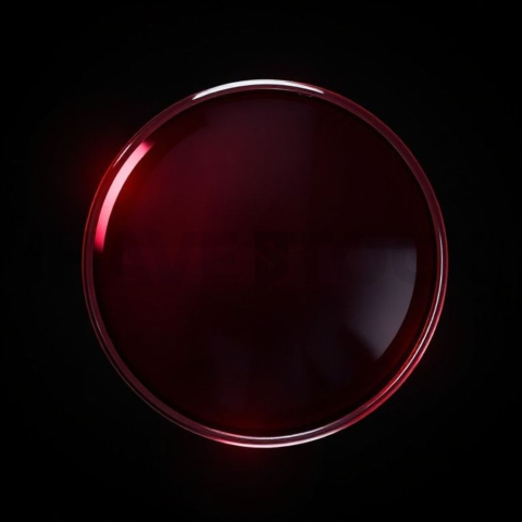 Glass Highlight Badge Red Neon Subtle Glow Dark Glassmorphism Element 2025 – 8K