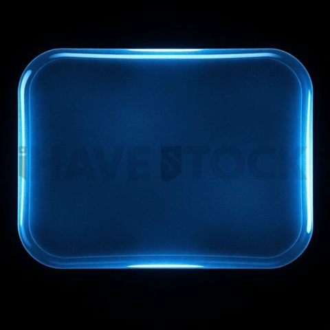 Frosted Glass Button Blue Electric Subtle Glow Dark Glassmorphism Element 2025 – 8K