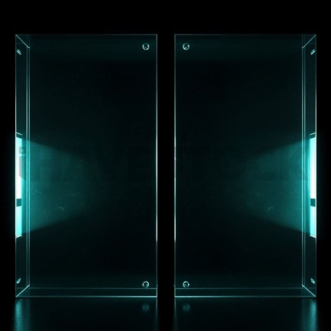 Glass Panel Divider Emerald Subtle Glow Dark Glassmorphism Element 2025 – 8K