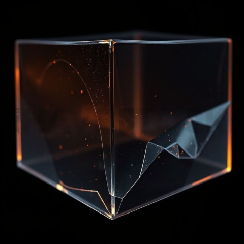 Translucent Glass Overlay Amber Ultra Glow Dark Glassmorphism Element 2025 – 8K