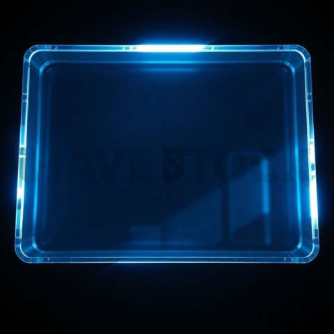 Glassmorphism Info Box Blue Electric Strong Glow Dark Glassmorphism Element 2025 – 8K