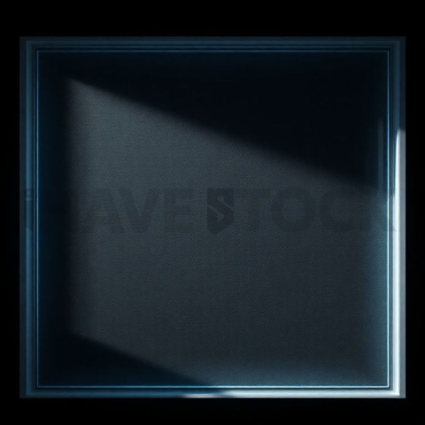 Minimal Frosted Window Element Cyan Strong Glow Dark Glassmorphism